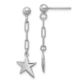 Sterling Silver Dangle Star Earrings